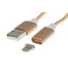 premiumcord magneticky micro usb 2 0 a b nabijeci a datovy kabel 1m zlaty ien270818