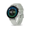 garmin venu 3s silver sage grey silicone band ien501917