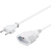 premiumcord kabel sitovy prodluzovaci dvojvidlice 230v 3m bily ien522058