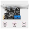 axagon pceu 232rs pcie radic 2 2x usb 5gbps port sata napajeni sp lp obr galerie big ies85839710