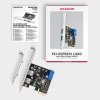axagon pceu 232rs pcie radic 2 2x usb 5gbps port sata napajeni sp lp obr galerie big ies85839711