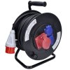 solight prodluzovaci privod na bubnu 3 zasuvky 400v 230v 25m gumovy kabel 5x1 5mm2 ip44 ien473370