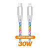 datovy kabel aligator power 3a 30w usb c lightning 1 2m svitici obr galerie big ies87716969