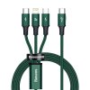 baseus rapid series nabijeci datovy kabel 3v1 usb c microusb lightning pd 20w usb c 1 5m zelena ien408337