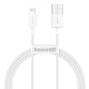 baseus superior series rychlonabijeci kabel usb lightning 2 4a 1m bila ien403990