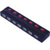 premiumcord usb 2 0 hub 7 portovy s ext napajenim a vypinaci portu ien108061