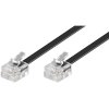 kabel telefonni rovny 6p4c plug 6p4c plug 3m cerny ien519901