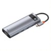 baseus metal gleam series 9v1 hub usb c usb c pd 100w 3 usb 3 0 hdmi vga rj45 sd tf port seda image1 big ies59133884