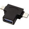 premiumcord adapter usb3 0 female na dva konektory usb c male micro usb b male ien404961