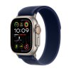 apple watch ultra 2 gps cellular 49mm natural titanium case with blue trail loop s m mx4j3cs a ien529773