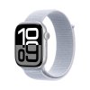 apple watch series 10 gps cellular 46mm silver aluminium case with blue cloud sport loop mwy23qc a ien529672