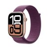 apple watch series 10 gps cellular 42mm rose gold aluminium case with plum sport loop mwxc3qc a ien529662