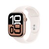 apple watch series 10 gps cellular 46mm rose gold aluminium case with light blush sport band s m mwy63qc a ien529670