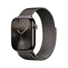 apple watch series 10 gps cellular 46mm slate titanium case with slate milanese loop m l mwyw3qc a ien529694