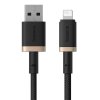 rychlonabijeci kabel baseus dura usb lightning 2m 2 4a cerno zlaty ien539890
