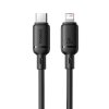 rychlonabijeci kabel baseus silky usb c lightning 1m 20w cerny ien539898