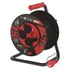 venkovni prodluzovaci kabel na bubnu 25m 4 zas cerny guma neopren 230v 2 5mm2 ien431023