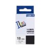 printline kompatibilni paska s casio xr 18x1 18mm 8m cerny tisk pruhledny podkl ien551225