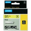 dymo originalni paska do tiskarny stitku dymo 18432 s0718450 cerny tisk zluty podklad 5 5m 12mm rhino vinylova profi d1 ien195719