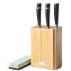 g21 sada nozu damascus premium v bambusovem bloku box 5 ks brusny kamen ien413775