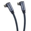 premiumcord usb c 2x zahnuty kabel usb 3 2 gen 2x2 5a 100w 20gbit s bavlneny oplet 2m ien564946