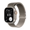 apple watch ultra 3 gps cellular 49mm natural titanium case with natural titanium milanese loop small ien563052