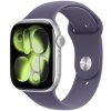 apple watch series 11 gps cellular 42mm silver aluminium case with purple fog sport band m l ien563005