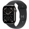 apple watch series 11 gps cellular 46mm slate titanium case with black sport band m l ien563035