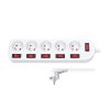 solight prodluzovaci privod 5 zasuvek bily 6x vypinac 3m ien473419