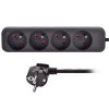 solight prodluzovaci privod 4 zasuvky cerny 3m ien473411
