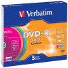 verbatim dvd r 16x 4 7gb barevny povrch 5 ks slim ien59248