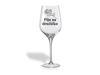 Sklenička na víno - Piju na družičku