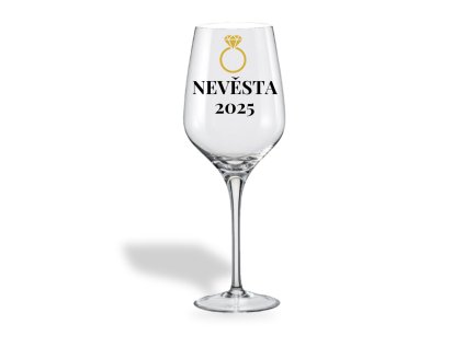 Sklenička na víno - NEVĚSTA 2025