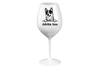Nerozbitná sklenice na víno - Akita Inu