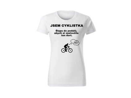 Dámské tričko - Cyklistka