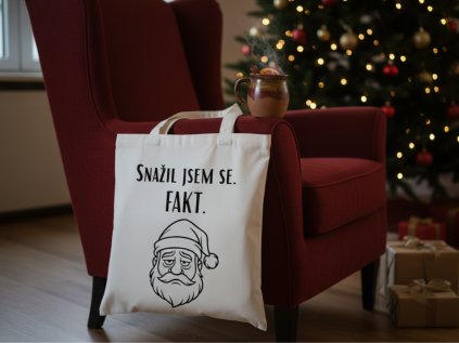 Bavlněná taška - Santa