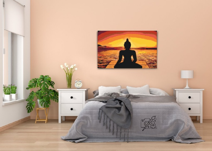 Peinture par numéros, comme moyen de se détendre après une longue journée
