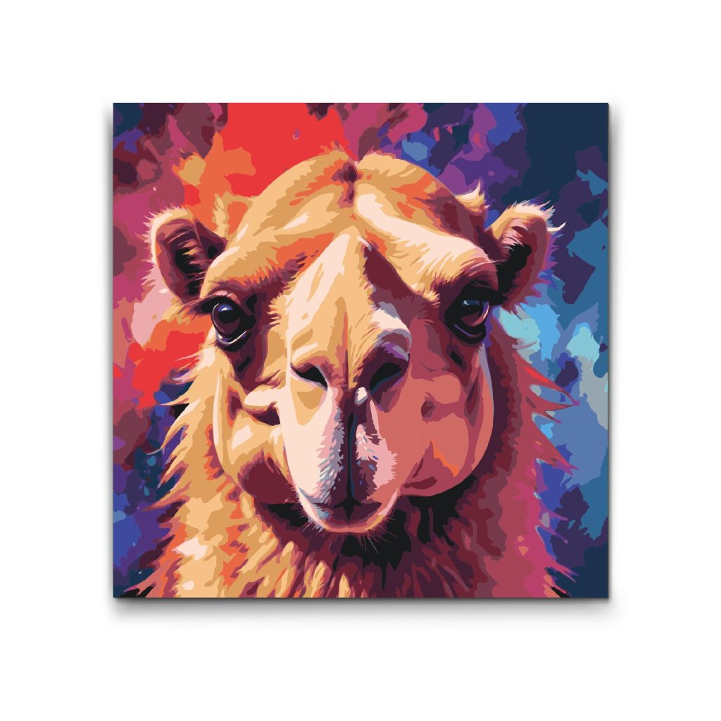 M2_Painting_by_Numbers_-_Camel_in_shades_of_red_and_blue