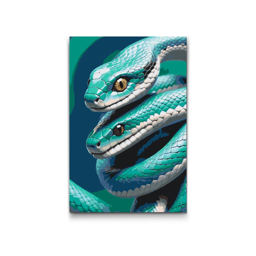 M2_Painting_by_Numbers_-_Snakes_in_shades_of_dark_turquoise