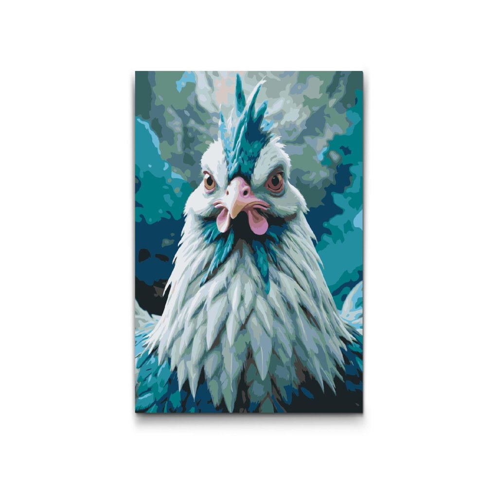 M2_Painting_by_Numbers_-_Hen_in_shades_of_dark_turquoise