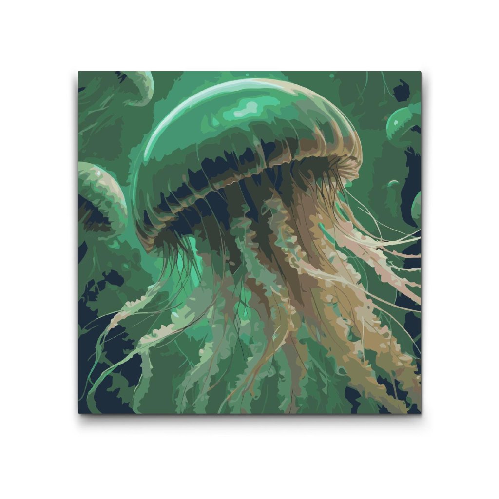 M2_Painting_by_Numbers_-_Jellyfish_in_shades_of_muted_green