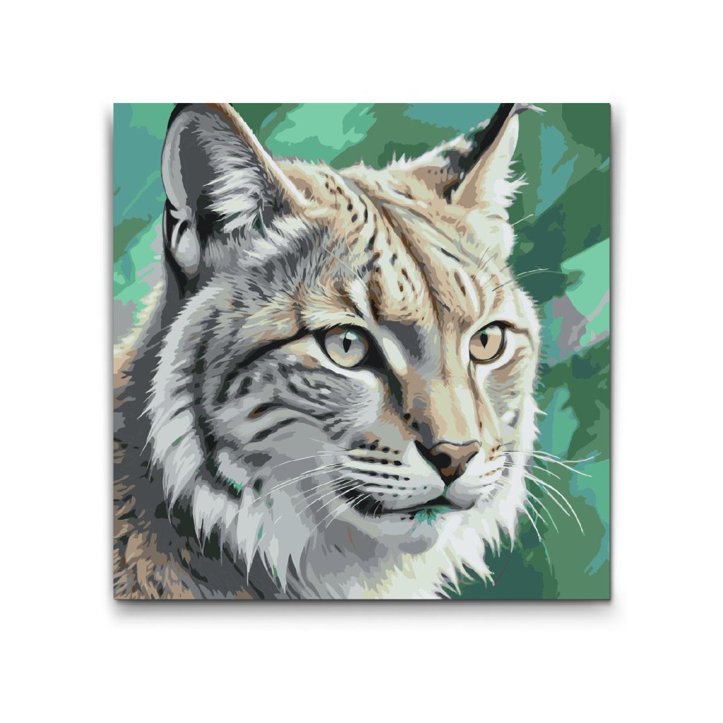 M2_Painting_by_Numbers_-_Lynx_in_shades_of_muted_green