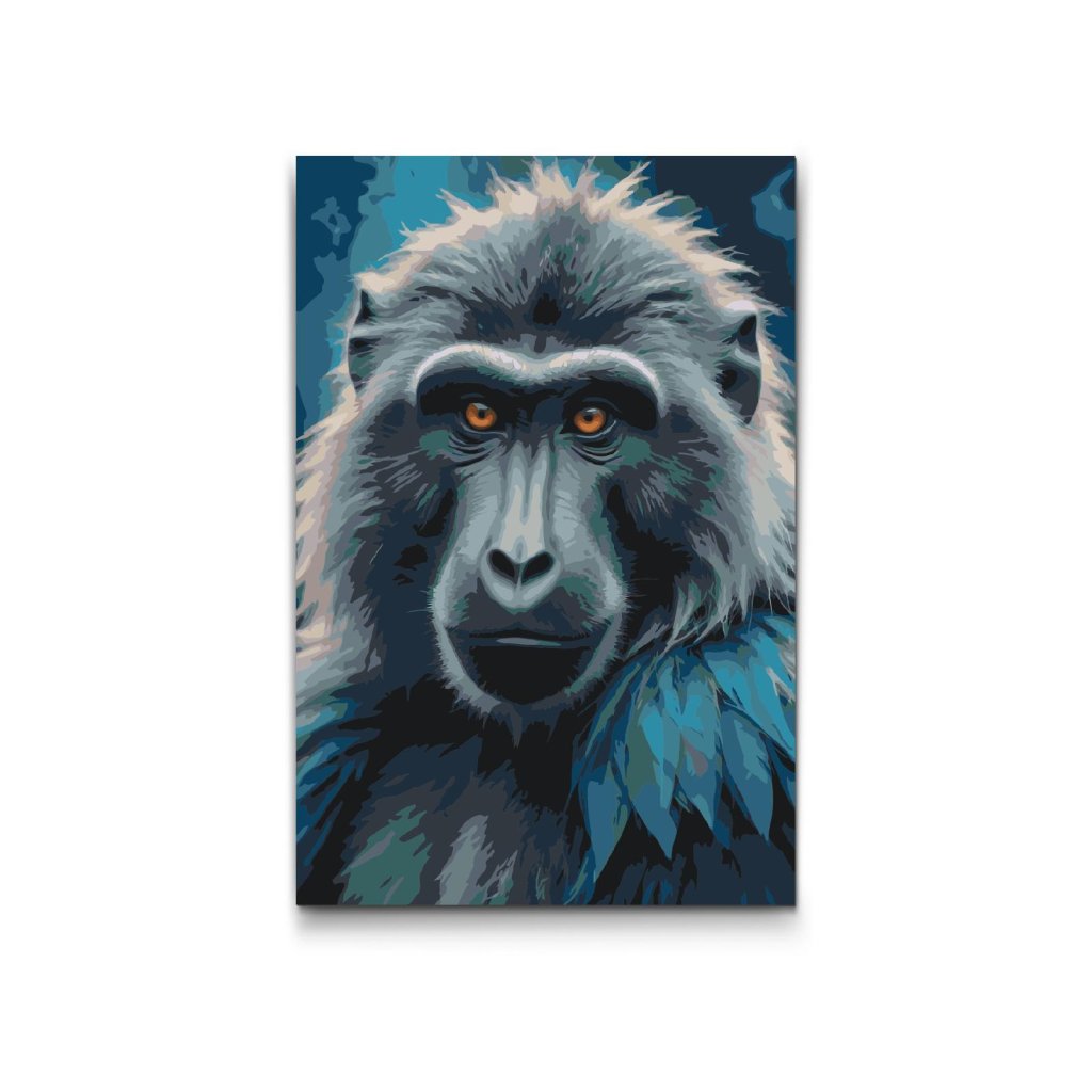 M2_Painting_by_Numbers_-_Baboon_in_shades_of_dark_turquoise