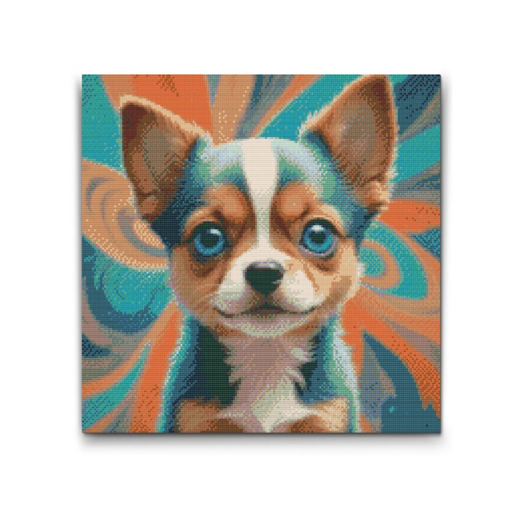 M2_Diamond_Paintings_-_Puppy_in_shades_of_turquoise_and_orange