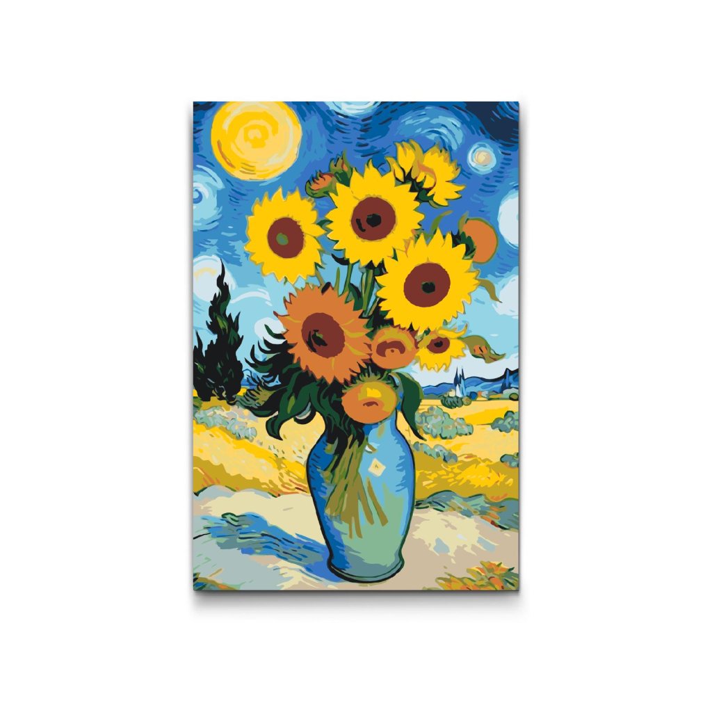 M2_Painting_by_Numbers_-_Sunflower_with_a_starry_background