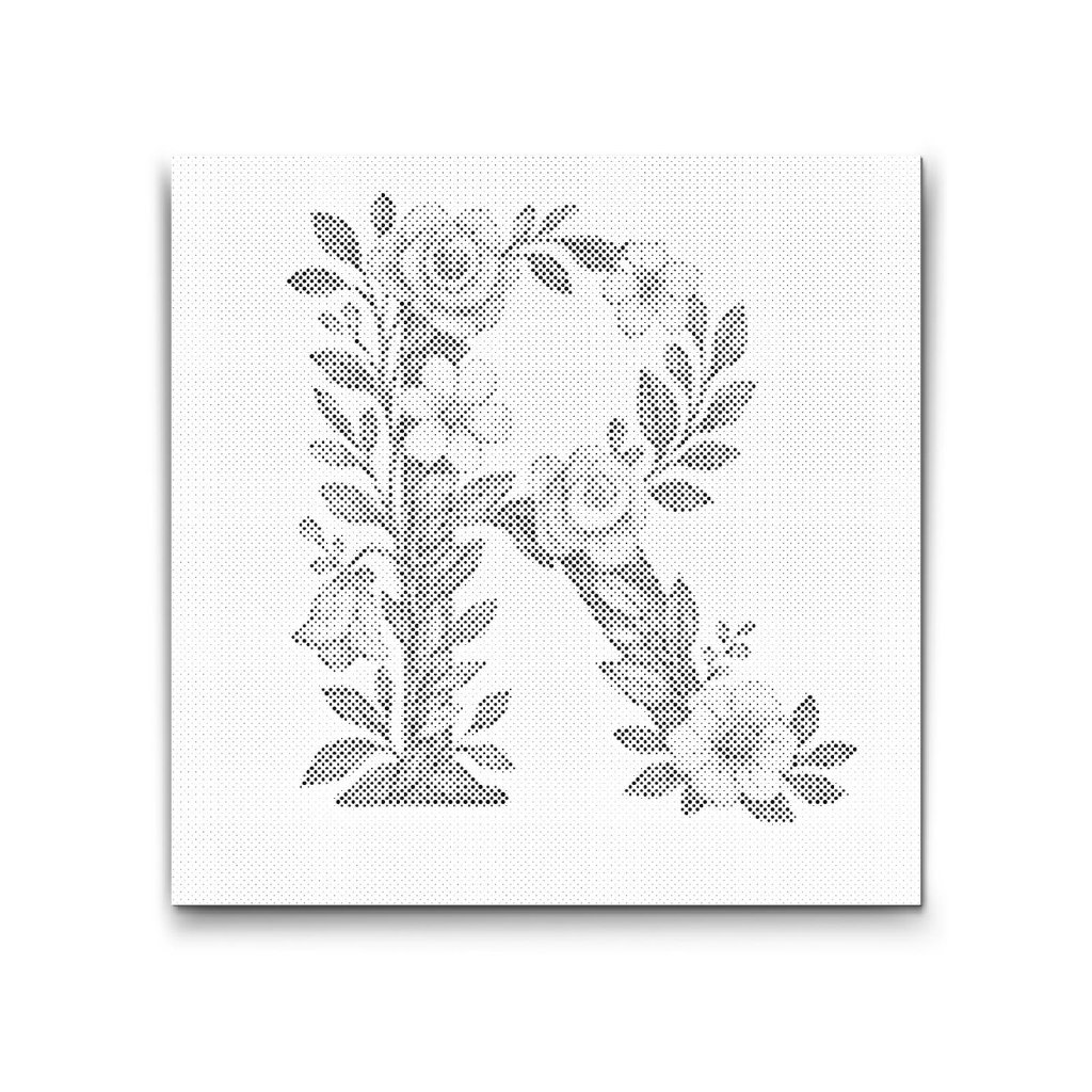 M2_Dotting_Points_-_Letter_R_-_Floral_Pattern