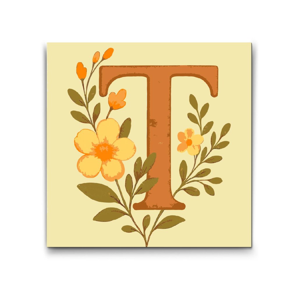 M2_Painting_by_Numbers_-_Letter_T_-_Floral_Pattern