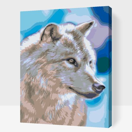 Paint by Number - Profile of Wolf