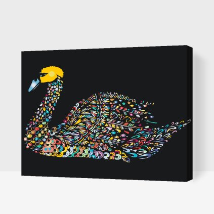 Paint by Number - Swan Mandala