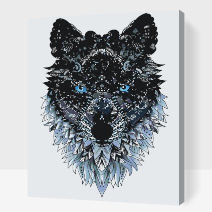 Paint by Number - Wolf Mandala